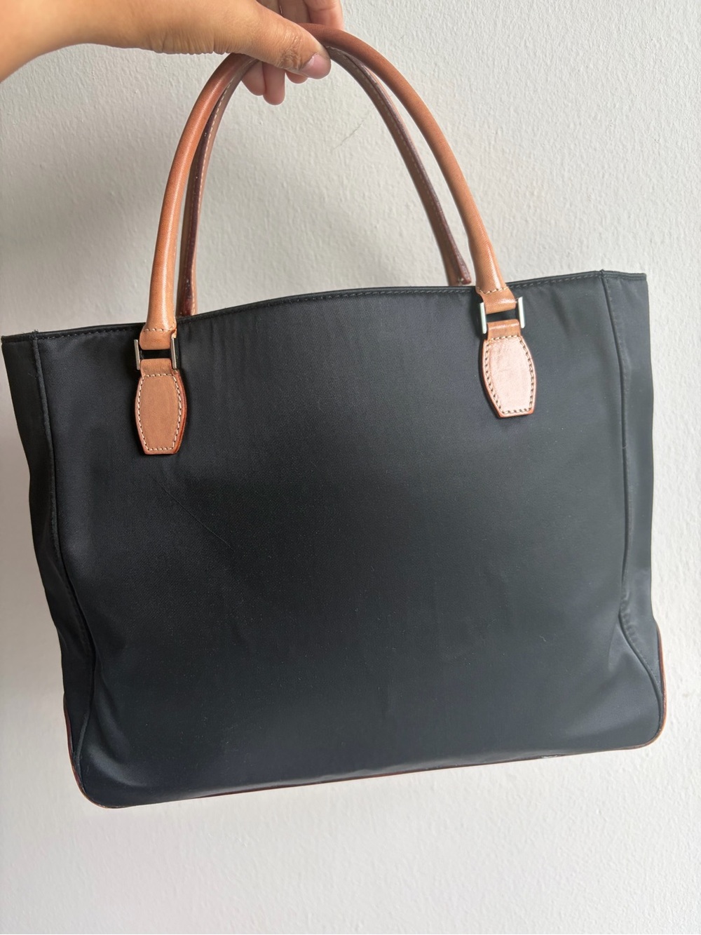 kate spade Black Tote with Brown Handles